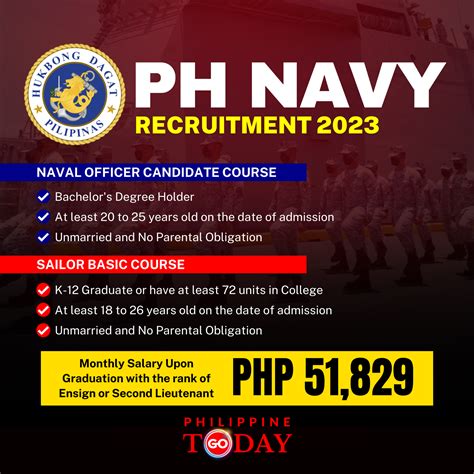 philippine navy recruitment|navy recruitment 2023 apply online.